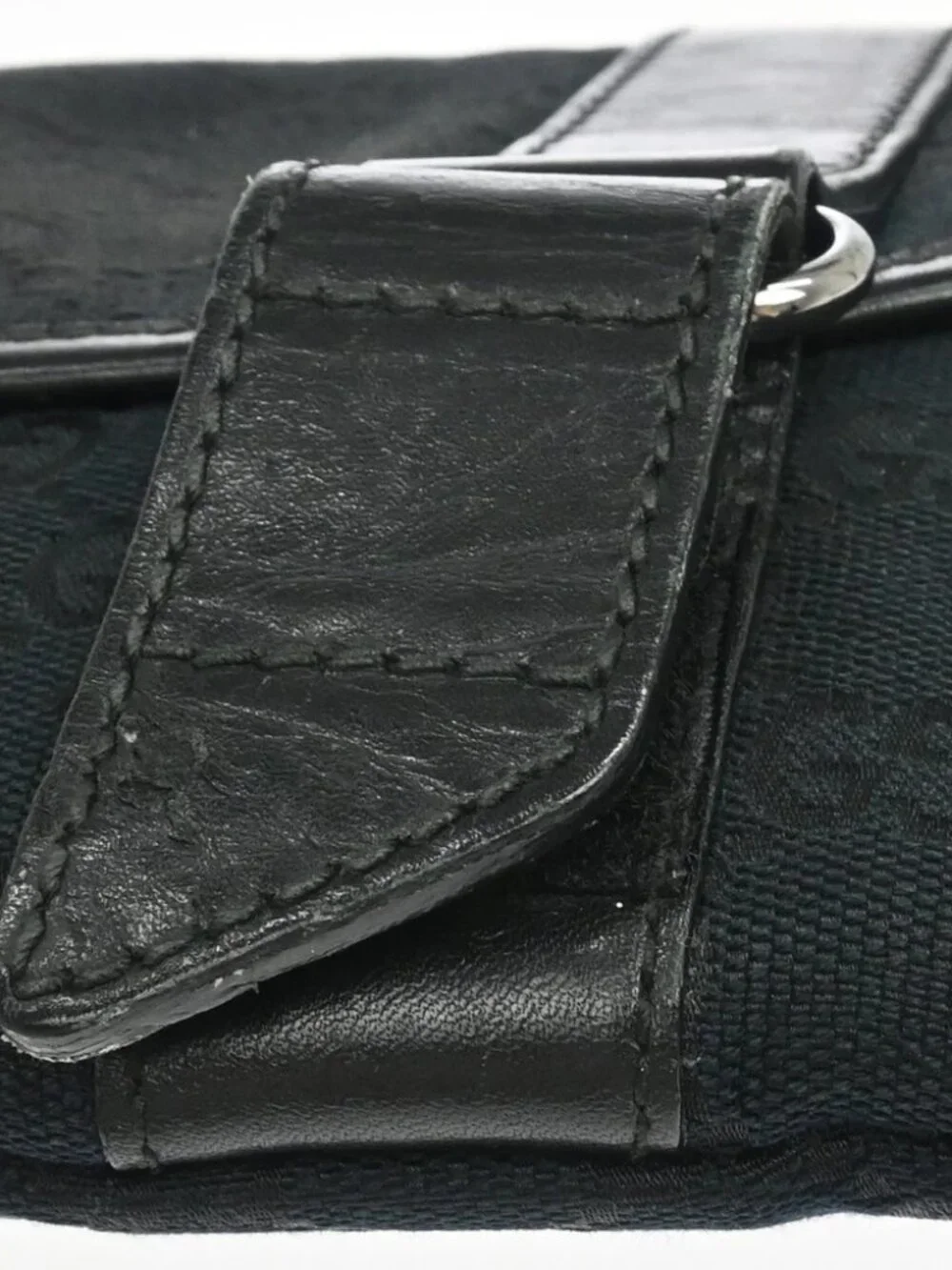 Gucci Black GG Canvas Body Bag Waist